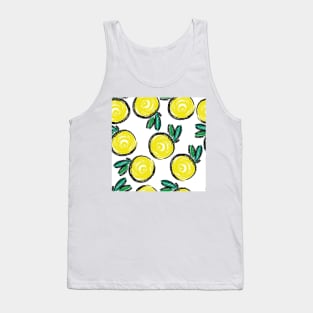 Lemon Draw Fashion Background Seamless Tank Top